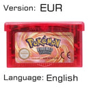 32 Bit Video Game Cartridge Console Card for Nintendo GBA Pokeon Emerald FireRed LeafGreen Ruby Sapphire with Shiny Label