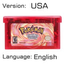 32 Bit Video Game Cartridge Console Card for Nintendo GBA Pokeon Emerald FireRed LeafGreen Ruby Sapphire with Shiny Label