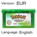 32 Bit Video Game Cartridge Console Card for Nintendo GBA Pokeon Emerald FireRed LeafGreen Ruby Sapphire with Shiny Label
