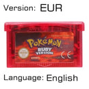 32 Bit Video Game Cartridge Console Card for Nintendo GBA Pokeon Emerald FireRed LeafGreen Ruby Sapphire with Shiny Label