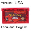 32 Bit Video Game Cartridge Console Card for Nintendo GBA Pokeon Emerald FireRed LeafGreen Ruby Sapphire with Shiny Label