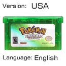 32 Bit Video Game Cartridge Console Card for Nintendo GBA Pokeon Emerald FireRed LeafGreen Ruby Sapphire with Shiny Label