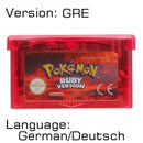 32 Bit Video Game Cartridge Console Card for Nintendo GBA Pokeon Emerald FireRed LeafGreen Ruby Sapphire with Shiny Label