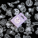50 pcs/pack White lace transparent Cute Boxed Kawaii Decoration Stickers Planner Scrapbooking Stationery Japanese Diary Stickers