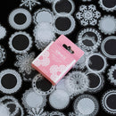 50 pcs/pack White lace transparent Cute Boxed Kawaii Decoration Stickers Planner Scrapbooking Stationery Japanese Diary Stickers