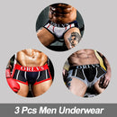 3Pcs Comfortable Cotton Mesh Boxer Briefs / Men's Underwear