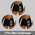 3Pcs Comfortable Cotton Mesh Boxer Briefs / Men's Underwear