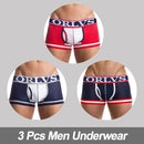 3Pcs Comfortable Cotton Mesh Boxer Briefs / Men's Underwear