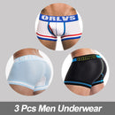 3Pcs Comfortable Cotton Mesh Boxer Briefs / Men's Underwear