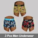 3Pcs Comfortable Cotton Mesh Boxer Briefs / Men's Underwear