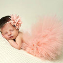 Newborn Photography Props Baby Girls Princess Tutu Skirt Headband New Born Girl Photo Green Pettiskirt fotografia accessories