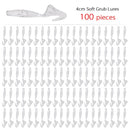 100 Pcs/lot Fishing Lures 40mm 0.4g Wobblers Carp Fishing Soft Bait Swimbait Tail Grub Lures Silicone Artificial Fishing Tackle