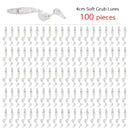100 Pcs/lot Fishing Lures 40mm 0.4g Wobblers Carp Fishing Soft Bait Swimbait Tail Grub Lures Silicone Artificial Fishing Tackle
