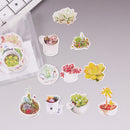 40 PCS Creative Little Dragon Green Paper Sticker Decoration DIY Ablum Diary Scrapbooking Label Sticker Cute Stationery TZ100