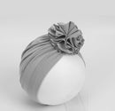 New Fashion Flower Baby Hat Newborn Elastic Baby Turban Hats for Girls 10 Colors Cotton Infant Beanie Cap 1 PC