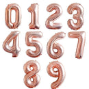 Big Number Gold Sliver Foil Balloons