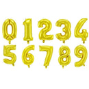 Big Number Gold Sliver Foil Balloons