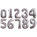 Big Number Gold Sliver Foil Balloons