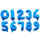 Big Number Gold Sliver Foil Balloons