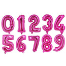 Big Number Gold Sliver Foil Balloons