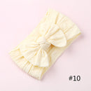 1PCS New Braid Nylon Bow Headbands,Cable Knit Solid Wide Nylon Headbands Turban, Baby Girls Head Wrap Hair Accessories 27 colors