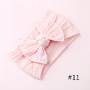 1PCS New Braid Nylon Bow Headbands,Cable Knit Solid Wide Nylon Headbands Turban, Baby Girls Head Wrap Hair Accessories 27 colors