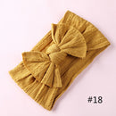 1PCS New Braid Nylon Bow Headbands,Cable Knit Solid Wide Nylon Headbands Turban, Baby Girls Head Wrap Hair Accessories 27 colors