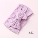 1PCS New Braid Nylon Bow Headbands,Cable Knit Solid Wide Nylon Headbands Turban, Baby Girls Head Wrap Hair Accessories 27 colors
