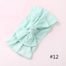 1PCS New Braid Nylon Bow Headbands,Cable Knit Solid Wide Nylon Headbands Turban, Baby Girls Head Wrap Hair Accessories 27 colors