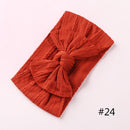 1PCS New Braid Nylon Bow Headbands,Cable Knit Solid Wide Nylon Headbands Turban, Baby Girls Head Wrap Hair Accessories 27 colors