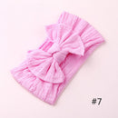 1PCS New Braid Nylon Bow Headbands,Cable Knit Solid Wide Nylon Headbands Turban, Baby Girls Head Wrap Hair Accessories 27 colors