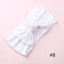 1PCS New Braid Nylon Bow Headbands,Cable Knit Solid Wide Nylon Headbands Turban, Baby Girls Head Wrap Hair Accessories 27 colors