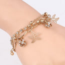 2020 New Woman Bracelets Mulitlayer Gold Color Chain Heart Bracelets & Bangles Charm Bracelets For Women Crystal Bracelets
