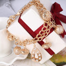 2020 New Woman Bracelets Mulitlayer Gold Color Chain Heart Bracelets & Bangles Charm Bracelets For Women Crystal Bracelets