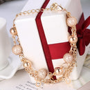 2020 New Woman Bracelets Mulitlayer Gold Color Chain Heart Bracelets & Bangles Charm Bracelets For Women Crystal Bracelets