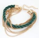 2020 New Woman Bracelets Mulitlayer Gold Color Chain Heart Bracelets & Bangles Charm Bracelets For Women Crystal Bracelets