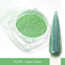 Laser Black Holographic Glitter Nail Art Pigment Powder