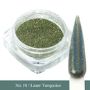 Laser Black Holographic Glitter Nail Art Pigment Powder