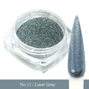 Laser Black Holographic Glitter Nail Art Pigment Powder