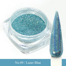 Laser Black Holographic Glitter Nail Art Pigment Powder