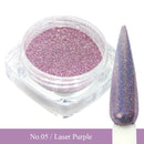 Laser Black Holographic Glitter Nail Art Pigment Powder