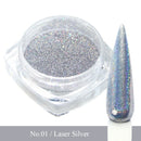 Laser Black Holographic Glitter Nail Art Pigment Powder