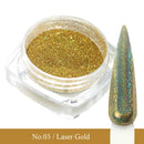 Laser Black Holographic Glitter Nail Art Pigment Powder