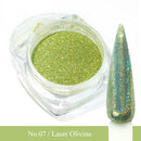 Laser Black Holographic Glitter Nail Art Pigment Powder