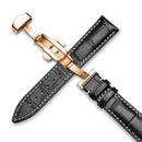Carouse Watchband 18mm 19mm 20mm 21mm 22mm 24mm Calf Genuine Leather Watch Band Alligator Grain Watch Strap for Tissot Seiko