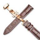 Carouse Watchband 18mm 19mm 20mm 21mm 22mm 24mm Calf Genuine Leather Watch Band Alligator Grain Watch Strap for Tissot Seiko