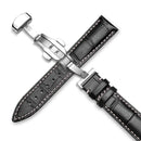 Carouse Watchband 18mm 19mm 20mm 21mm 22mm 24mm Calf Genuine Leather Watch Band Alligator Grain Watch Strap for Tissot Seiko