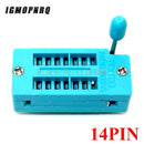 1pcs/lot 14 16 18 20 24 28 32 40 P Pin 2.54 MM Green DIP Universal ZIF IC Socket Test Solder Type IC lock seat zif socket