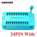 1pcs/lot 14 16 18 20 24 28 32 40 P Pin 2.54 MM Green DIP Universal ZIF IC Socket Test Solder Type IC lock seat zif socket