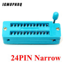 1pcs/lot 14 16 18 20 24 28 32 40 P Pin 2.54 MM Green DIP Universal ZIF IC Socket Test Solder Type IC lock seat zif socket